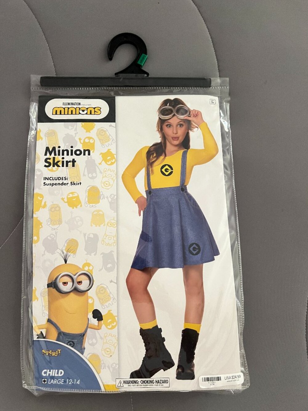 Minions Kevin Suspender Skirt Child Large 12-14